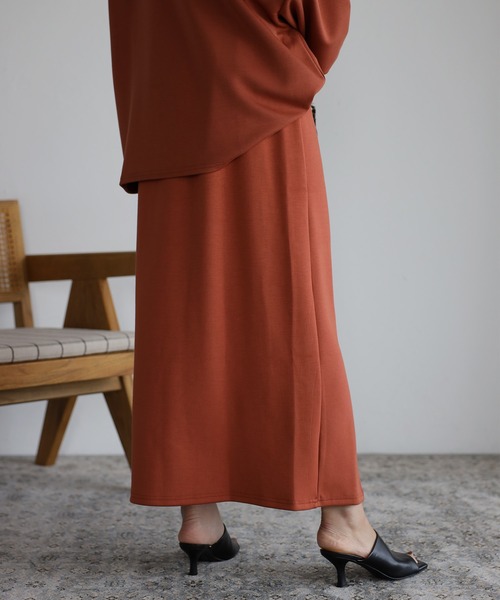 Bonjour Sagan（ボンジュールサガン）の「ストレッチスリットスカート（スカート・レディース・ブラック/ピンク/グレイッシュベージュ/テラコッタ・FREE）」の19枚目の写真