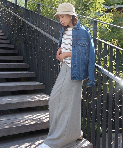 CREDONA（クレドナ）の「マルチボーダーLS（Tシャツ/カットソー・レディース・ピンク/オレンジ/グリーン・FREE）」の21枚目の写真