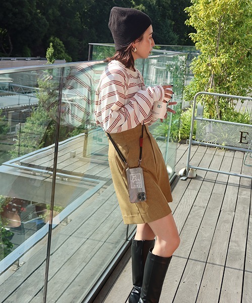 CREDONA（クレドナ）の「マルチボーダーLS（Tシャツ/カットソー・レディース・ピンク/オレンジ/グリーン・FREE）」の4枚目の写真