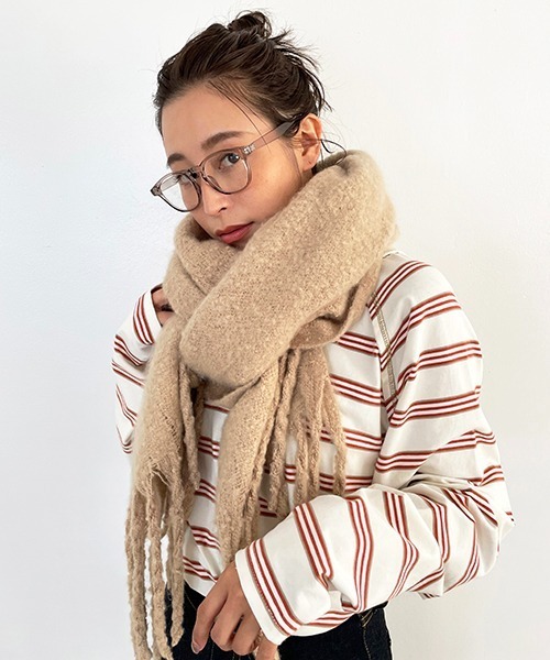 CREDONA（クレドナ）の「マルチボーダーLS（Tシャツ/カットソー・レディース・ピンク/オレンジ/グリーン・FREE）」の6枚目の写真