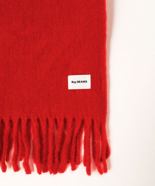 Ray BEAMS（レイビームス）の「Ray BEAMS / ブークレ ビッグ マフラー（マフラー・レディース・ミント/レッド・ONE SIZE）」の9枚目の写真