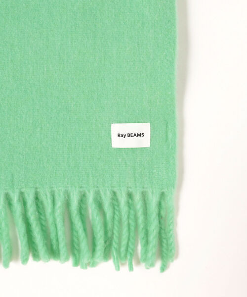 Ray BEAMS（レイビームス）の「Ray BEAMS / ブークレ ビッグ マフラー（マフラー・レディース・ミント/レッド・ONE SIZE）」の12枚目の写真