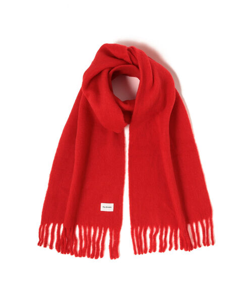 Ray BEAMS（レイビームス）の「Ray BEAMS / ブークレ ビッグ マフラー（マフラー・レディース・ミント/レッド・ONE SIZE）」の3枚目の写真