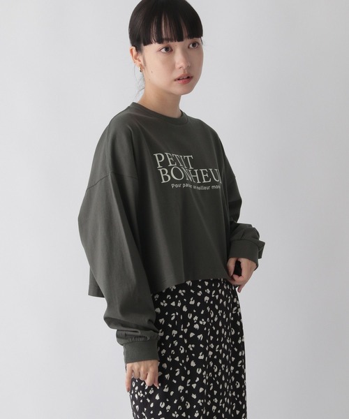 LOWRYS FARM（ローリーズファーム）の「ロゴショートプリントロンＴ　157165（Tシャツ/カットソー・レディース・グレー/オフホワイト/ブルー/アイボリー・FREE）」の10枚目の写真