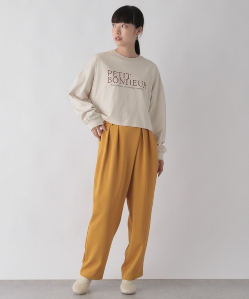 LOWRYS FARM（ローリーズファーム）の「ロゴショートプリントロンＴ　157165（Tシャツ/カットソー・レディース・グレー/オフホワイト/ブルー/アイボリー・FREE）」の7枚目の写真