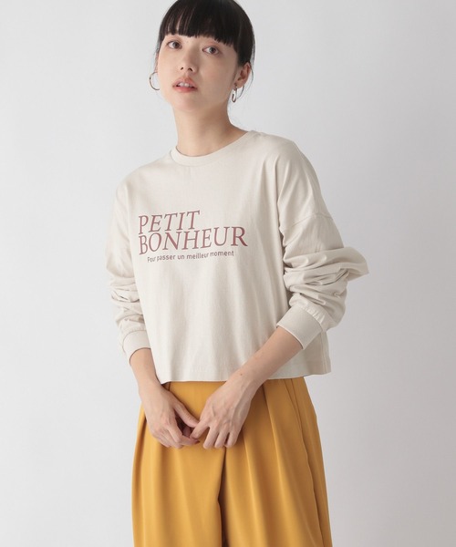 LOWRYS FARM（ローリーズファーム）の「ロゴショートプリントロンＴ　157165（Tシャツ/カットソー・レディース・グレー/オフホワイト/ブルー/アイボリー・FREE）」の9枚目の写真