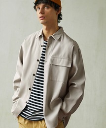 TRカルゼ オーバーサイズ フラップポケットシャツジャケット EMMA CLOTHES