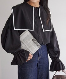 DISCOAT | 【WEB限定】ビッグカラーパイピングブラウス(シャツ/ブラウス)