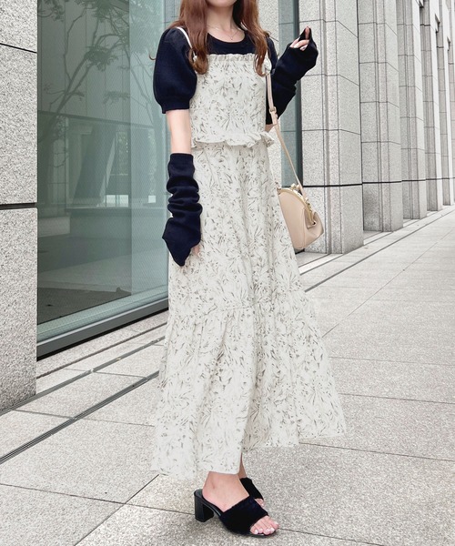 Frene フリル袖×キャミワンピースセットアップ フリルキャミワンピース | ファッション通販サイト NUGU