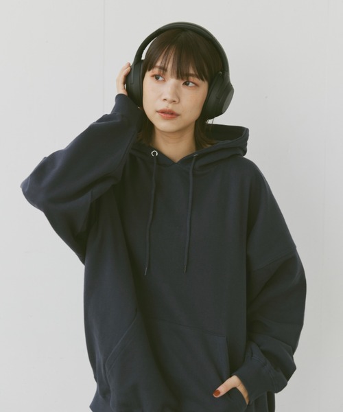 flaner(フラネ)の「Loose pocket hoodie/ルーズポケットフードパーカー(パーカー・レディース・ネイビー/ブラック/グレー・MEDIUM/LARGE)」の6枚目の写真