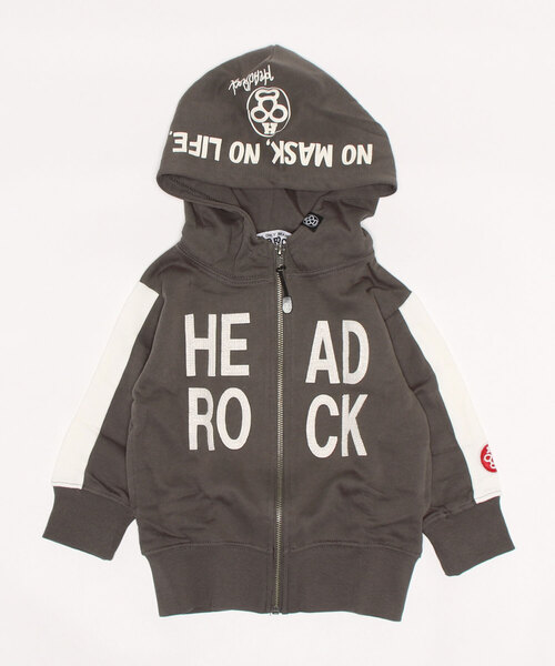 HEAD ROCK（ヘッドロック）の「HEADROCK/ヘッドロック　フーデッドジップアップ（パーカー・キッズ・ネイビー/カーキ/グリーン系その他/グレー系その他/チャコールグレー/グレー・110cm/120cm/100cm/130cm/140cm/150cm）」の2枚目の写真