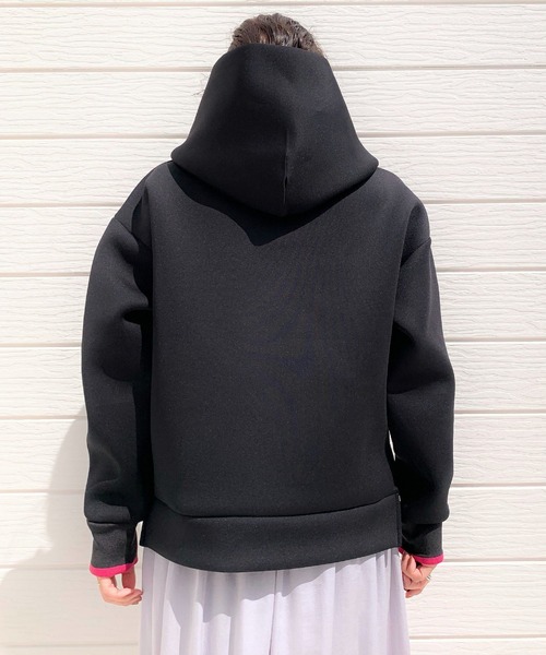 Q（キュー）の「ダンボールフードパーカー（パーカー・レディース・ブラック/ピンク/チャコールグレー/ライトグレー・MEDIUM）」の22枚目の写真