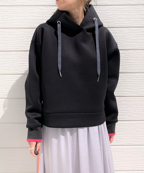 Q（キュー）の「ダンボールフードパーカー（パーカー・レディース・ブラック/ピンク/チャコールグレー/ライトグレー・MEDIUM）」の20枚目の写真