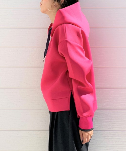 Q（キュー）の「ダンボールフードパーカー（パーカー・レディース・ブラック/ピンク/チャコールグレー/ライトグレー・MEDIUM）」の11枚目の写真