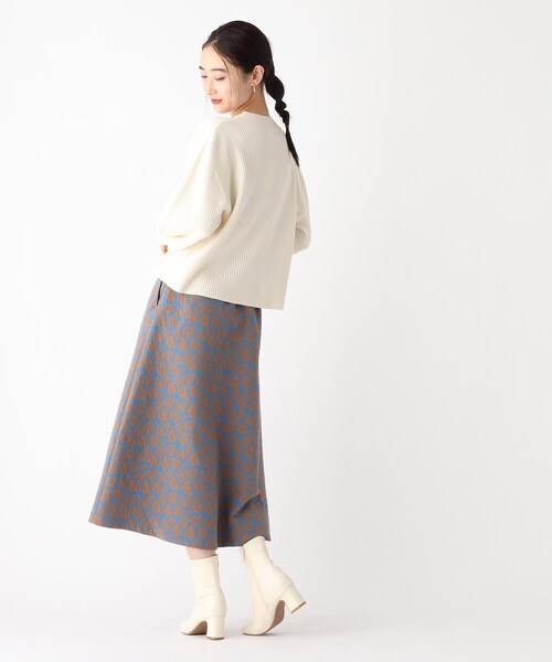 OPAQUE.CLIP（オペークドットクリップ）の「◆ミドルゲージボリュームスリーブニット（ニット/セーター・レディース・オフホワイト/グレー/ブルー/ダークオレンジ・36/38/40）」の15枚目の写真