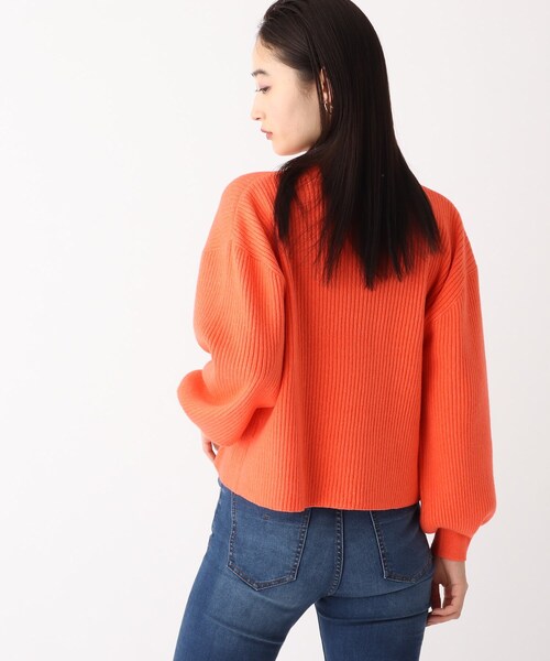 OPAQUE.CLIP（オペークドットクリップ）の「◆ミドルゲージボリュームスリーブニット（ニット/セーター・レディース・オフホワイト/グレー/ブルー/ダークオレンジ・36/38/40）」の18枚目の写真