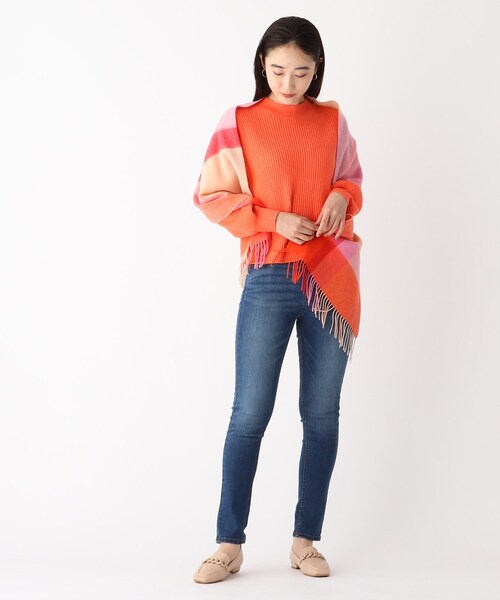 OPAQUE.CLIP（オペークドットクリップ）の「◆ミドルゲージボリュームスリーブニット（ニット/セーター・レディース・オフホワイト/グレー/ブルー/ダークオレンジ・36/38/40）」の6枚目の写真