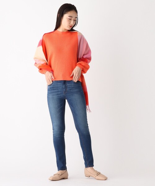 OPAQUE.CLIP（オペークドットクリップ）の「◆ミドルゲージボリュームスリーブニット（ニット/セーター・レディース・オフホワイト/グレー/ブルー/ダークオレンジ・36/38/40）」の9枚目の写真