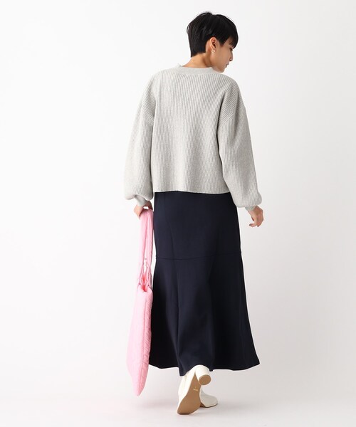 OPAQUE.CLIP（オペークドットクリップ）の「◆ミドルゲージボリュームスリーブニット（ニット/セーター・レディース・オフホワイト/グレー/ブルー/ダークオレンジ・36/38/40）」の7枚目の写真