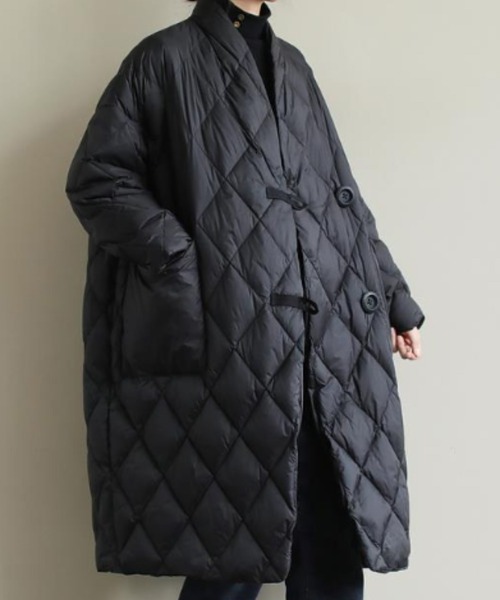 Auntie Rosa(アンティローザ)の「キルティングオーバーコート(ダウンジャケット/コート・レディース・ブラック/ベージュ・LARGE/XX-LARGE/X-LARGE)」の6枚目の写真