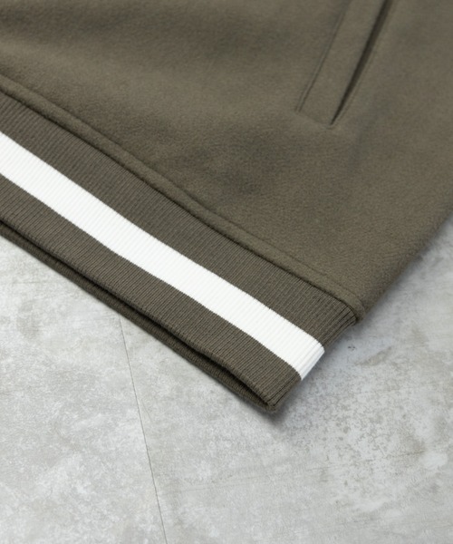 NYLAUS（ナイラス）の「フェイクウール コーチスタジャン コーチジャケット スタジアムジャンパー（スタジャン・メンズ・アイボリー/ブラック/グレイッシュベージュ/グリーン・L/LL/M）」の20枚目の写真