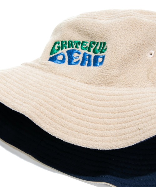 Grateful Dead(グレイトフルデッド)の「GRATEFUL DEAD x GSC リップ×フリース リバーシブルハット(ハット・メンズ・ネイビー/チャコールグレー/キャメル・FREE)」の5枚目の写真