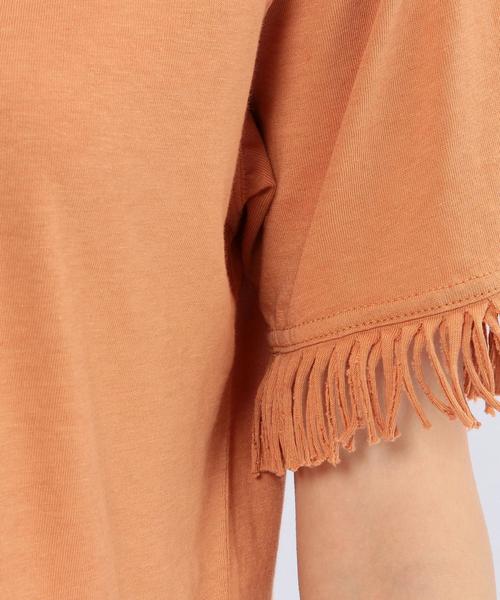 Another Edition（アナザーエディション）の「フリンジTシャツ/AEBC ﾌﾘﾝｼﾞ T◆（Tシャツ/カットソー・レディース・ホワイト/ネイビー/オレンジ/オリーブ・ﾌﾘ-）」の20枚目の写真