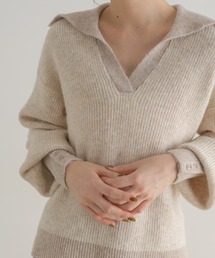 idem | volume sleeve polo neck knit/ボリューム袖ポロニット(ニット/セーター)