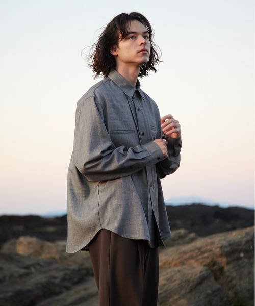 CASPER JOHN(キャスパージョン)の「Double pocket pin-tack shirts/ダブルポケットピンタックシャツ(シャツ/ブラウス・メンズ・ブラック/グレー/ブルー・SMALL/MEDIUM/LARGE)」の8枚目の写真