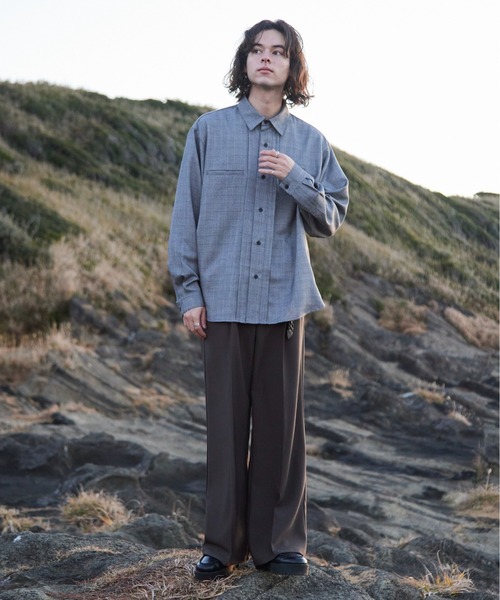 CASPER JOHN(キャスパージョン)の「Double pocket pin-tack shirts/ダブルポケットピンタックシャツ(シャツ/ブラウス・メンズ・ブラック/グレー/ブルー・SMALL/MEDIUM/LARGE)」の9枚目の写真