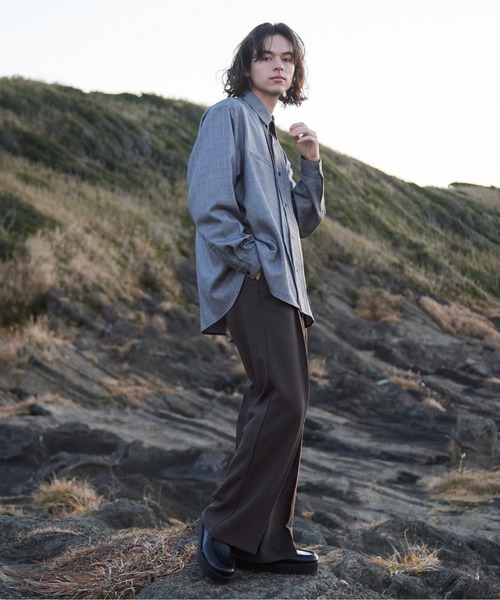 CASPER JOHN(キャスパージョン)の「Double pocket pin-tack shirts/ダブルポケットピンタックシャツ(シャツ/ブラウス・メンズ・ブラック/グレー/ブルー・SMALL/MEDIUM/LARGE)」の11枚目の写真