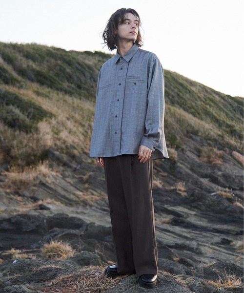CASPER JOHN(キャスパージョン)の「Double pocket pin-tack shirts/ダブルポケットピンタックシャツ(シャツ/ブラウス・メンズ・ブラック/グレー/ブルー・SMALL/MEDIUM/LARGE)」の12枚目の写真