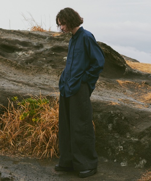 CASPER JOHN(キャスパージョン)の「Double pocket pin-tack shirts/ダブルポケットピンタックシャツ(シャツ/ブラウス・メンズ・ブラック/グレー/ブルー・SMALL/MEDIUM/LARGE)」の22枚目の写真