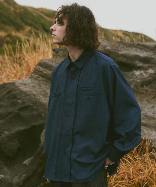 CASPER JOHN(キャスパージョン)の「Double pocket pin-tack shirts/ダブルポケットピンタックシャツ(シャツ/ブラウス・メンズ・ブラック/グレー/ブルー・SMALL/MEDIUM/LARGE)」の13枚目の写真