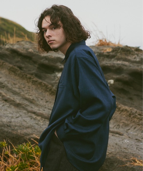 CASPER JOHN(キャスパージョン)の「Double pocket pin-tack shirts/ダブルポケットピンタックシャツ(シャツ/ブラウス・メンズ・ブラック/グレー/ブルー・SMALL/MEDIUM/LARGE)」の14枚目の写真