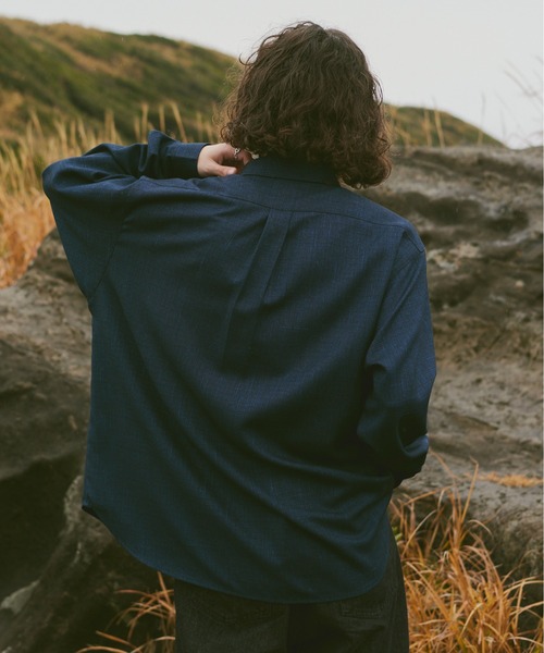 CASPER JOHN(キャスパージョン)の「Double pocket pin-tack shirts/ダブルポケットピンタックシャツ(シャツ/ブラウス・メンズ・ブラック/グレー/ブルー・SMALL/MEDIUM/LARGE)」の15枚目の写真