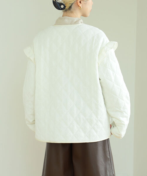 BeAMS DOT（ビームスドット）の「【WEB限定】BeAMS DOT / リボン キルティング ブルゾン（ブルゾン・レディース・ホワイト系その他5/ブラック・FREE）」の16枚目の写真