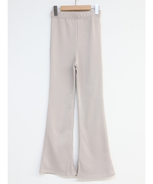 HEILIS（ヘイリス）の「裏起毛フレアストレッチパンツ / 裏起毛パンツ フレアパンツ あったかパンツ スリット 裏起毛 パンツ フレア レディース ブラック（その他パンツ・レディース・チャコールグレー/ブラック/ベージュ・FREE）」の4枚目の写真