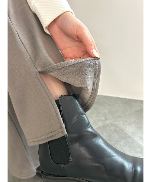 HEILIS（ヘイリス）の「裏起毛フレアストレッチパンツ / 裏起毛パンツ フレアパンツ あったかパンツ スリット 裏起毛 パンツ フレア レディース ブラック（その他パンツ・レディース・チャコールグレー/ブラック/ベージュ・FREE）」の16枚目の写真