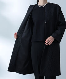 ジャガードドレスコート　デミルクスビームス　36 ジャガードドレスコート デミルクスビームス 36