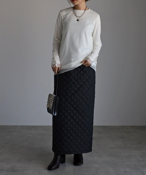 Bonjour Sagan(ボンジュールサガン)の「【2022 新作】シアーレイヤードブラウス(シャツ/ブラウス・レディース・オフホワイト/ブラック・FREE)」の3枚目の写真