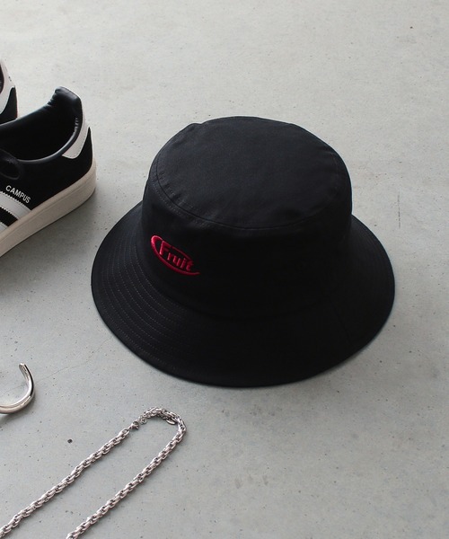 FRUIT OF THE LOOM（フルーツオブザルーム）の「【FRUIT OF THE LOOM】EMBROIDERY BUCKET HAT type A/バケットハット（ハット・メンズ・オフホワイト/ブラック/ベージュ・FREE）」の2枚目の写真