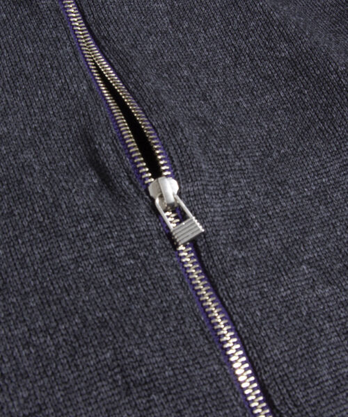 GLOSTER(グロスター)の「【GLOSTER/グロスター】クォーターゲージ ジップアップカーディガン 日本製(カーディガン/ボレロ・メンズ・ネイビー/グレー/チャコールグレー・S/M/L)」の6枚目の写真