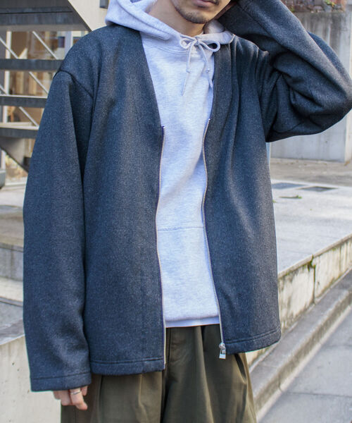 GLOSTER(グロスター)の「【GLOSTER/グロスター】クォーターゲージ ジップアップカーディガン 日本製(カーディガン/ボレロ・メンズ・ネイビー/グレー/チャコールグレー・S/M/L)」の9枚目の写真