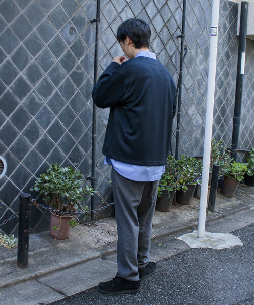 GLOSTER(グロスター)の「【GLOSTER/グロスター】クォーターゲージ ジップアップカーディガン 日本製(カーディガン/ボレロ・メンズ・ネイビー/グレー/チャコールグレー・S/M/L)」の14枚目の写真