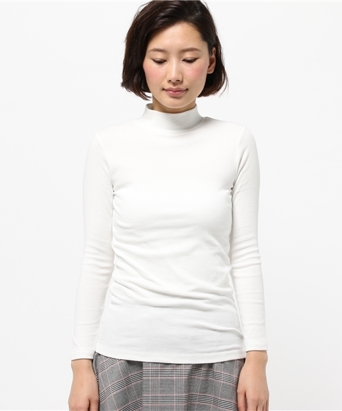 OUTLET(アウトレット)の「【mystic】ハイネックロンティー(Tシャツ/カットソー・レディース・オフホワイト/チャコールグレー/ブラック・FREE)」の6枚目の写真