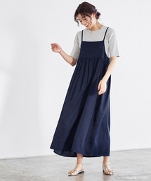 2wayギャザー切り替えキャミワンピース