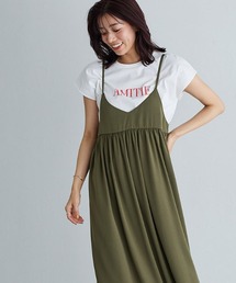 2wayギャザー切り替えキャミワンピース