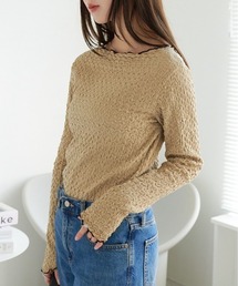 ECRIRE | 配色ジャガードシアーインナー(Tシャツ/カットソー)