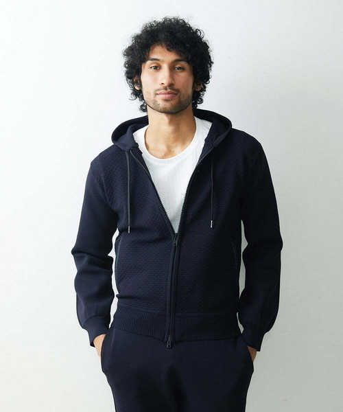 MICHEL KLEIN HOMME (ミッシェルクランオム)の「ニットZIPアップパーカー(パーカー・メンズ・ネイビー/ブルー・X-LARGE/LARGE/MEDIUM)」の8枚目の写真